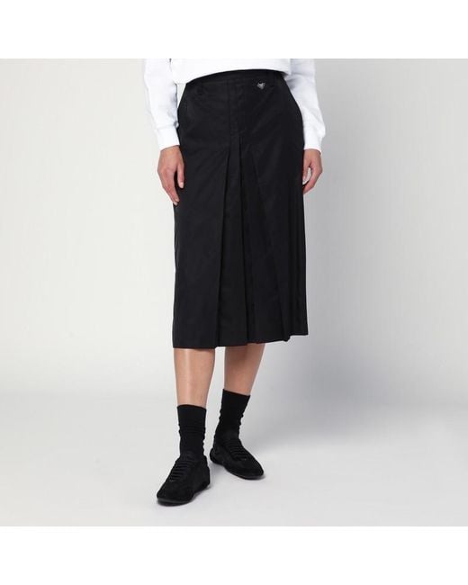 Prada Black Flared Re-Nylon Skirt