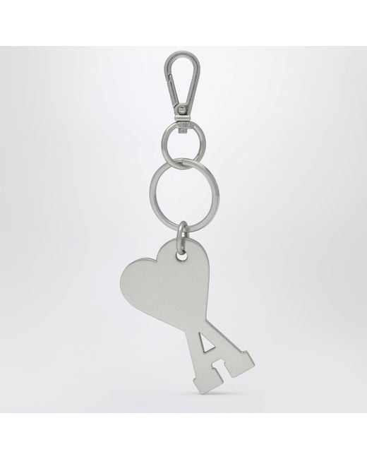 AMI White Tone Ami De Coeur Keyring for men