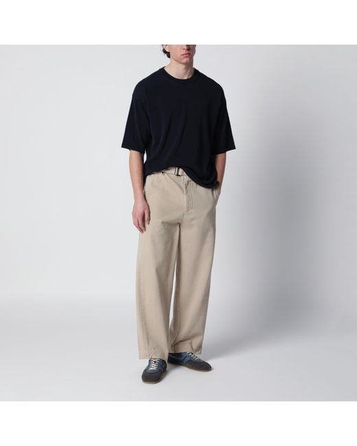 Roberto Collina Black Cotton Knit T-Shirt for men