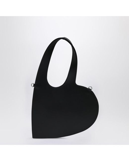 Mini heart bag nera in pelle di Coperni in Black