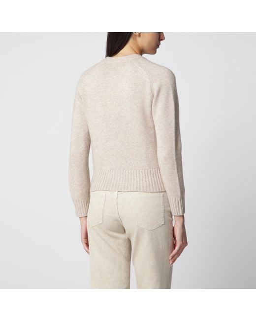 Isabel Marant Natural Wool Zip-Up Cardigan