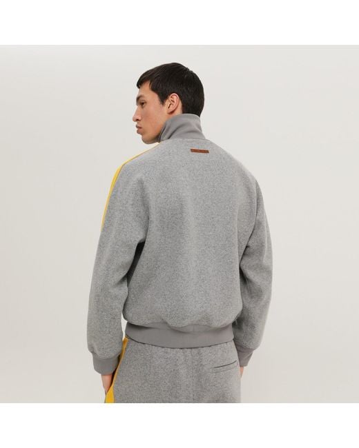 1989 STUDIO Gray Jacket With Side Stripes for men