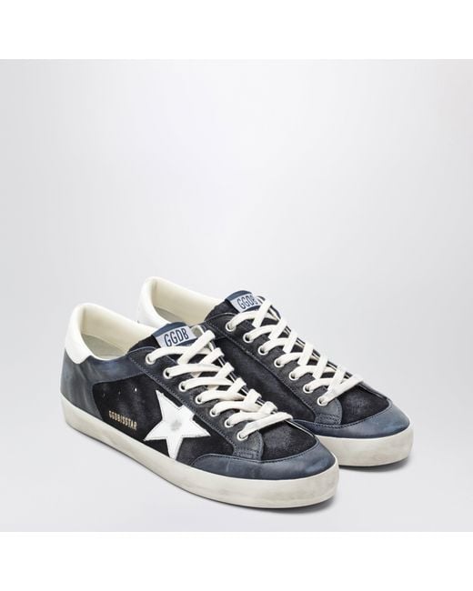 Golden Goose Deluxe Brand Blue Super-Star Sneakers for men