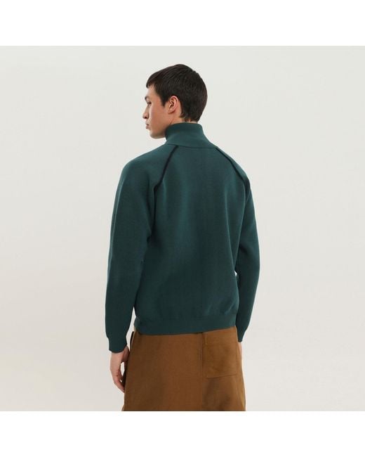 1989 STUDIO Green Dark Raglan Sweater for men