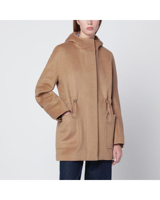 Max Mara Brown Zibeline Camel Parka
