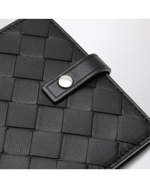 Bottega Veneta Black Braided Wallet