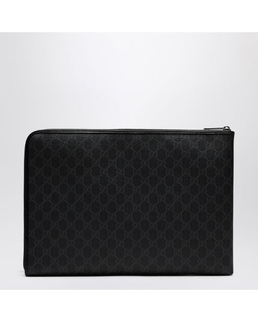 Gucci Black Medium gg Supreme Fabric Briefcase for men