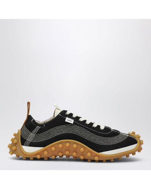 AMI Black Ivory Mesh Mirage Trainers for men