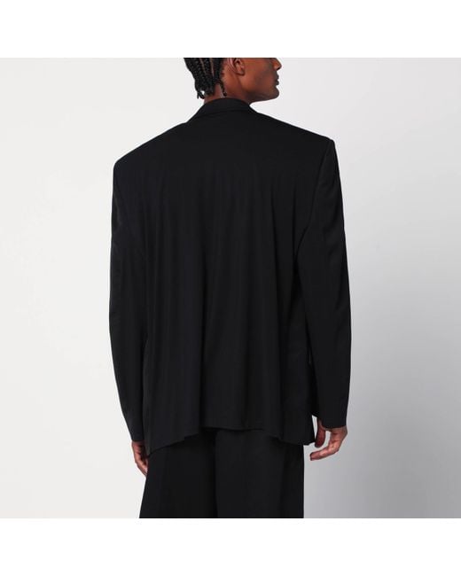 Balenciaga Black Single-breasted Jacket In Wool for men