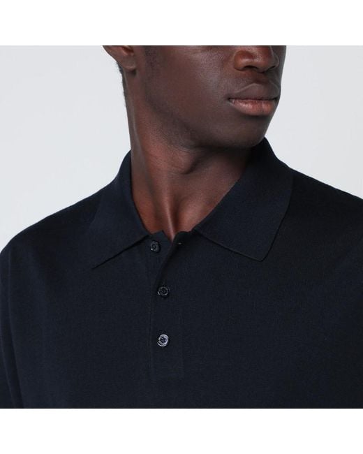 Golden Goose Deluxe Brand Blue Wool Polo for men