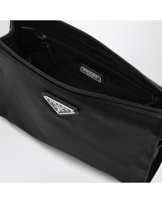 Prada Pouch Aus Re-Nylon Und Saffiano in Black für Herren