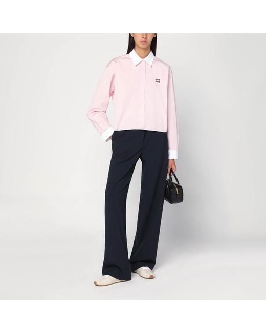 Miu Miu Blue Wool Pants