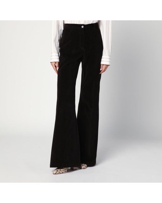Ferragamo Black Espresso Flared Pants