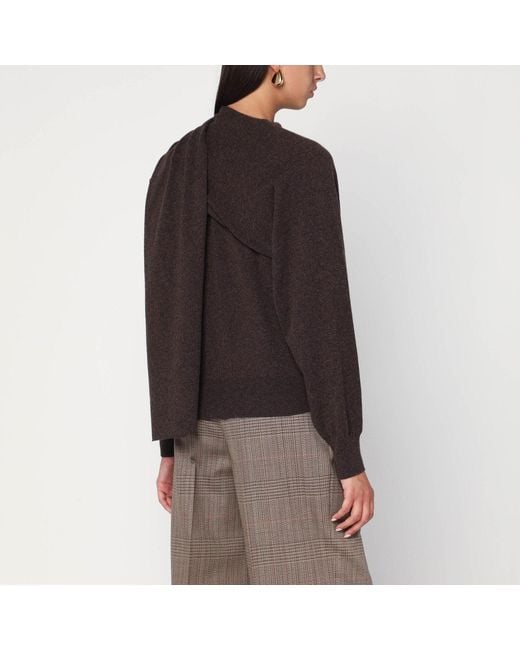 Ferragamo Brown Clay Mélange Cashmere Cardigan