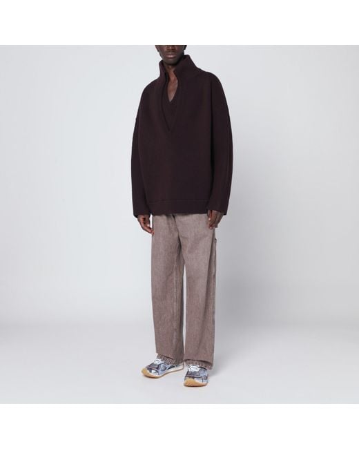 Bottega Veneta Black Compact Wool Sweater for men