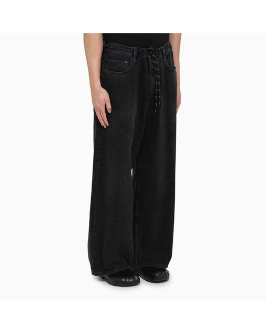 Jeans baggy oversize scuro in denim di Balenciaga in Black da Uomo