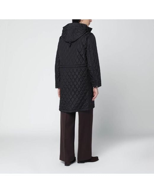 Burberry Black Quilted Nylon Coat
