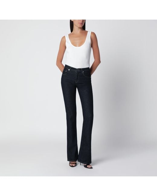 Haikure Blue Dark Jeans With Slits