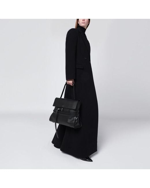 Moschino Black Große Handtasche Aus Schwarzem Leder