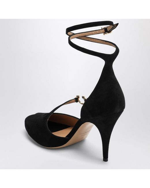 Ferragamo Black Decollete With Gancini Detail