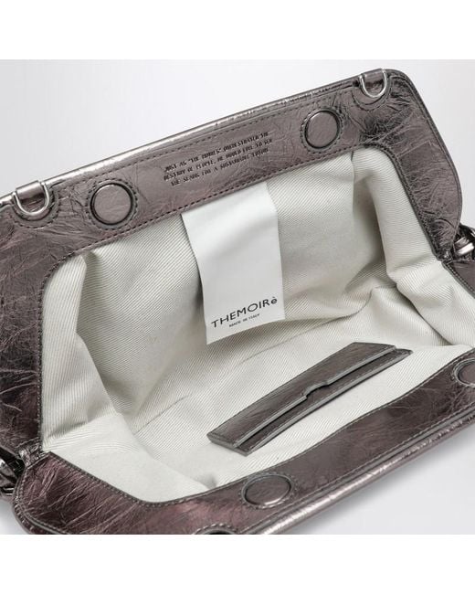 THEMOIRÈ Gray Gewebte Silberne Clutch