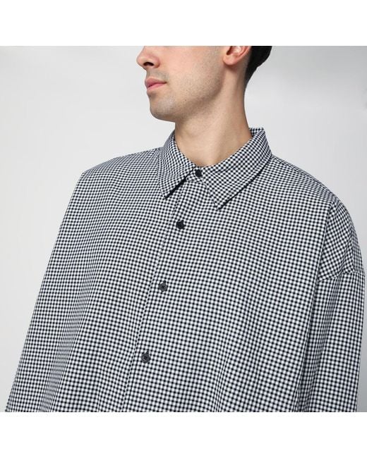 New Amsterdam Surf Association Gray Wool Blend Checked Shirt for men