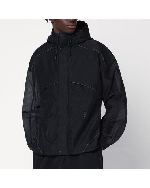 Purple Mountain Observatory Black Ripstop Mesh Zip Up Jacket for men