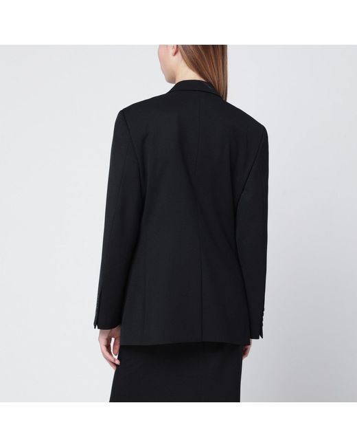 Balenciaga Black Single-Breasted Wool Jacket