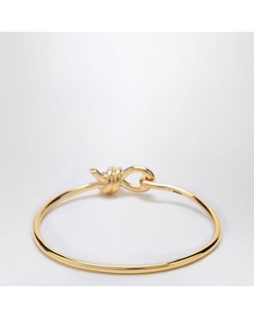 Bracciale knot dorato in argento sterling di Bottega Veneta in Brown