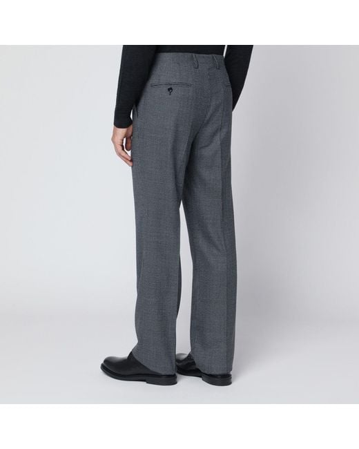 Lardini Gray Wool Trousers for men
