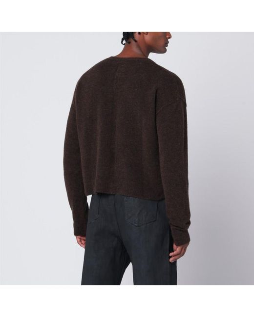 Maglione in misto alpaca di Rick Owens in Black da Uomo