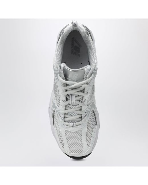 New Balance White Sneakers 530/ Metallic