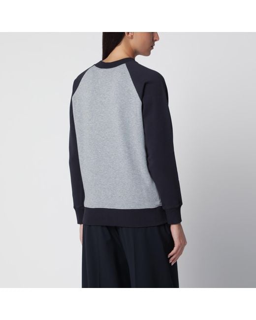 Miu Miu Blue Color-Block Crewneck Sweatshirt