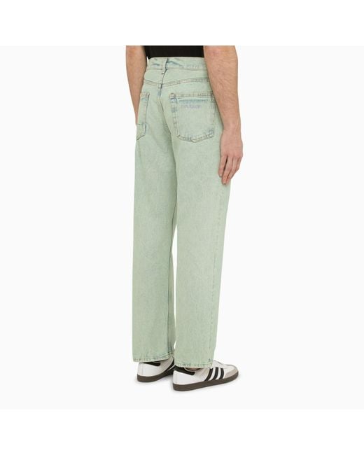 Palm Angels Green Regular Mint Denim Jeans for men