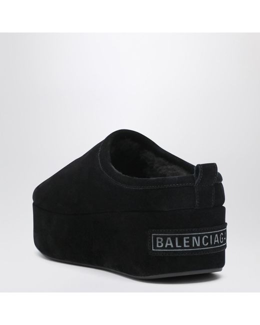 Balenciaga Black Alaska Soft Platform Clogs
