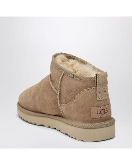 Ugg Brown Classic Ultra Mini Ankle Boots