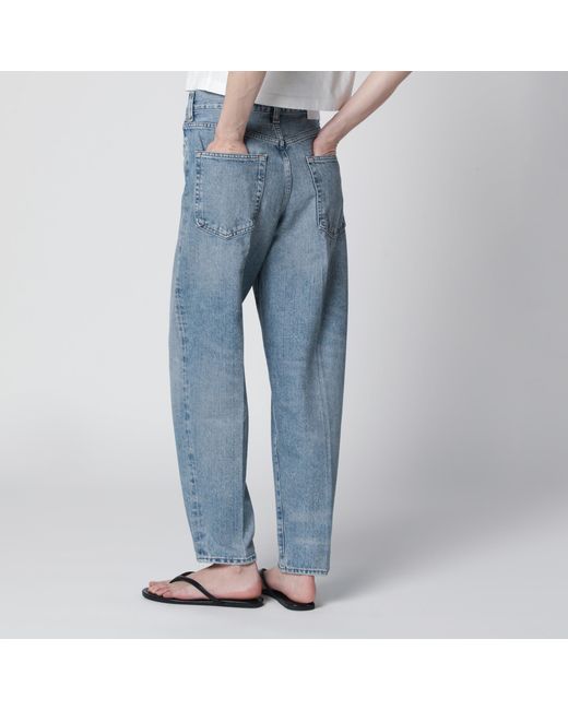 Agolde Blue 80's Pleated Jeans