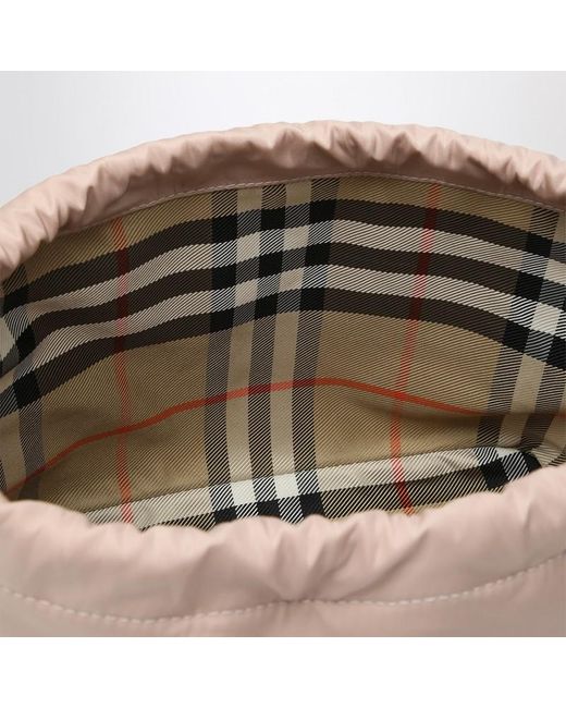 Pochette Réversible En Nylon Et Motif Check Burberry en coloris Pink