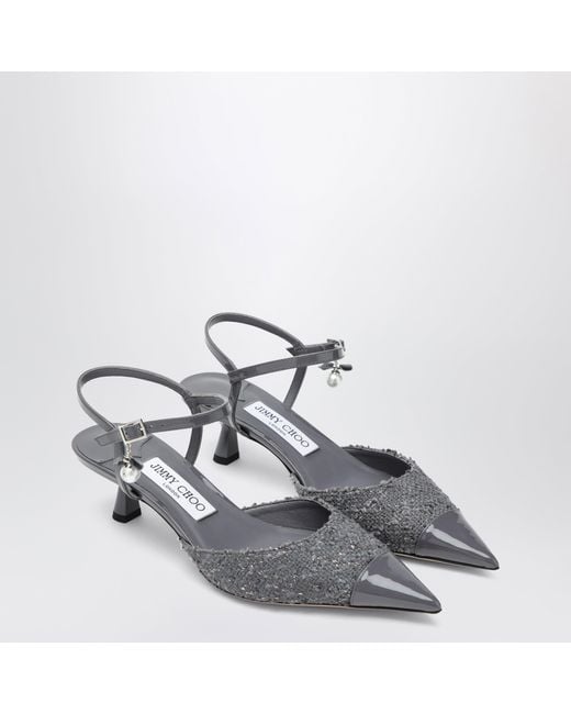 Jimmy Choo White Aren Pearl-Pendant Pumps