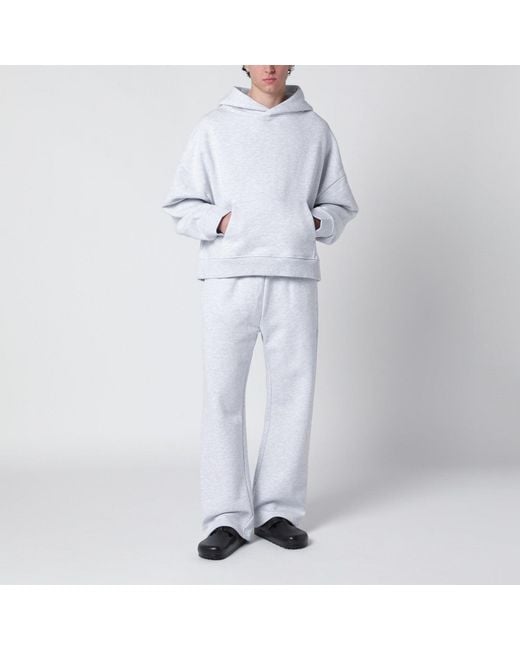 Entire studios White Grey Cotton Jogging Trousers for men