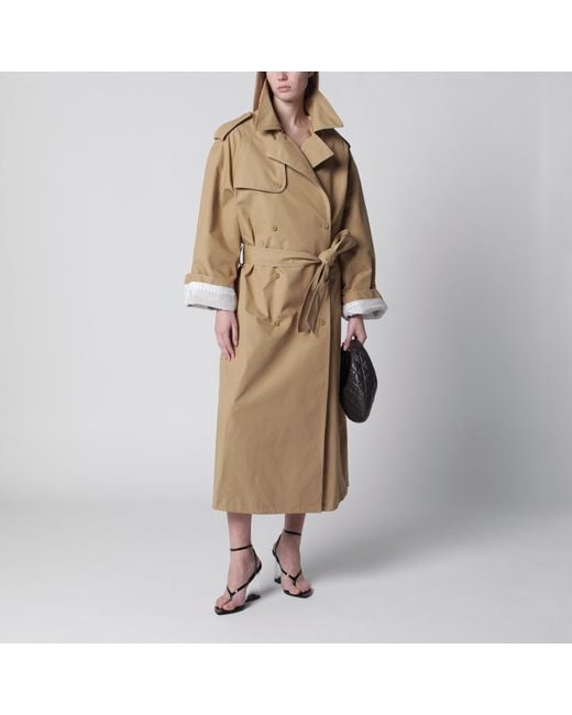 Frankie Shop Natural Riva Trench Coat