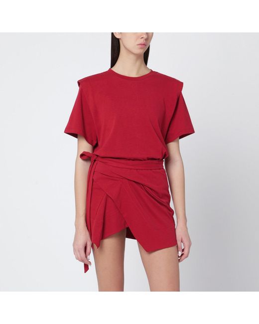 Isabel Marant Cherrycoloured Zelitos Cotton Tshirt
