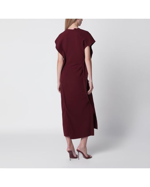 Victoria Beckham Red Victoria Stretch Cady Ankle-Length Dress