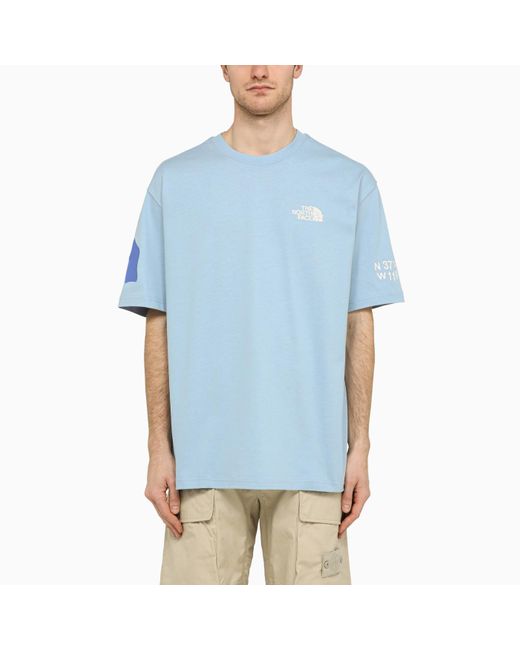 The North Face Blue T Shirt Exploring Never Stop Light for men