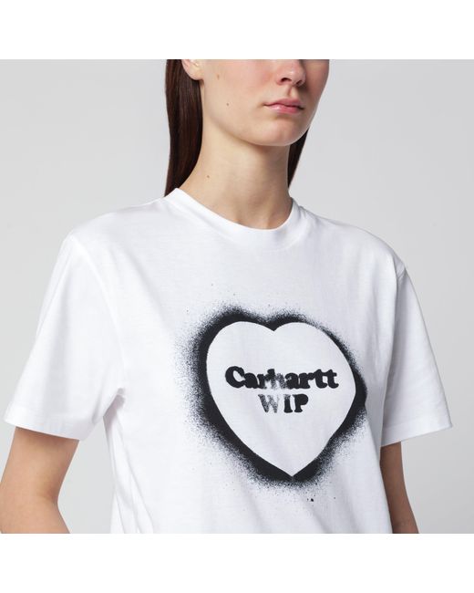 Carhartt White Spray Heart T-Shirt