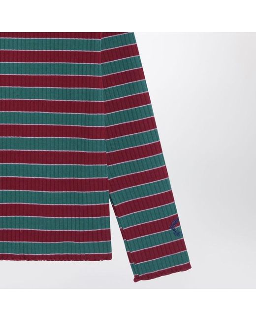 Bobo Choses Blue Gestreifter Gerippter Baumwollpullover