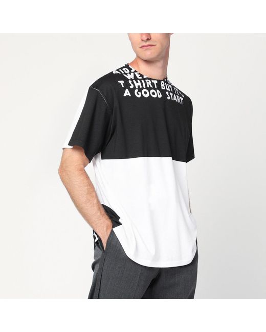 MM6 by Maison Margiela Black Cotton Aids T-Shirt for men