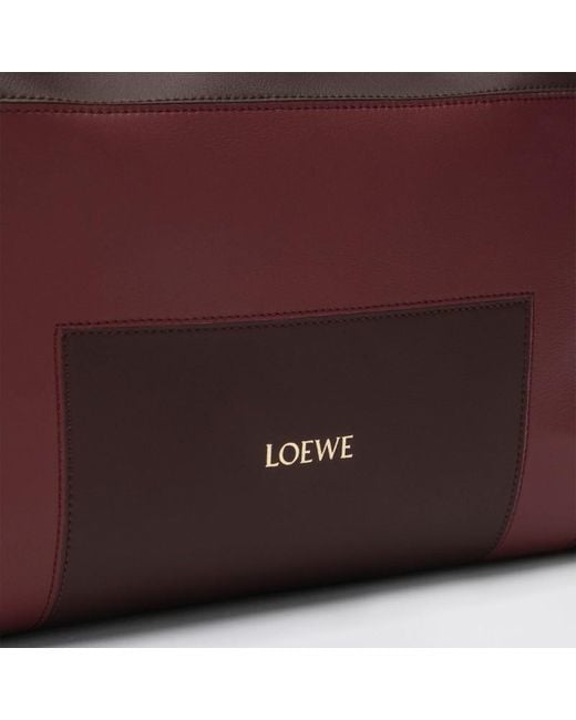 Loewe Brown Medium Flamenco Clutch Bag/Burgundy