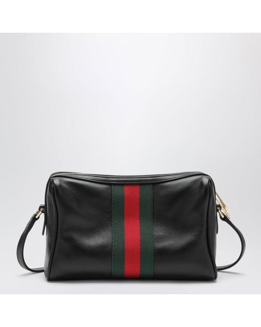 Camera Bag Horsebit Web Piccola Nera di Gucci in Black