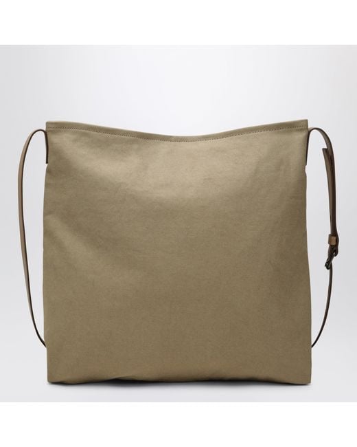 Prada Natural Khaki Route Canvas And Leather Crossbody Bag for men